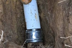 sewer pipe repaired with CIPP liner