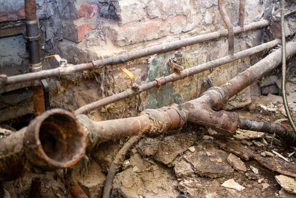 a pipe belly or sag